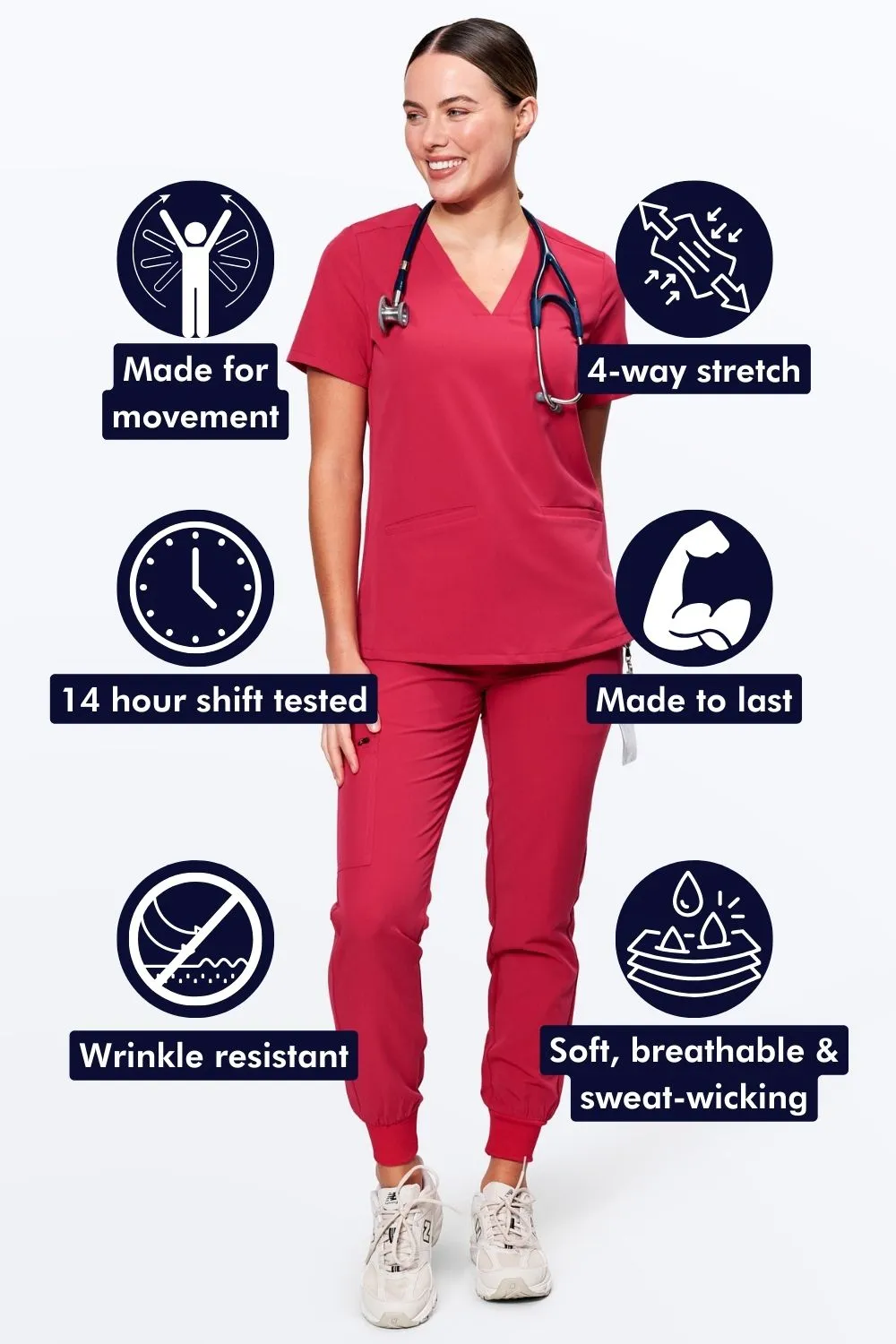 Women's 3-Pocket Scrub Top