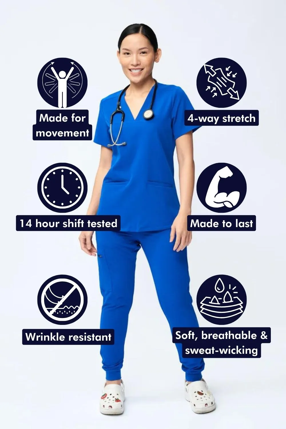 Women's 3-Pocket Scrub Top