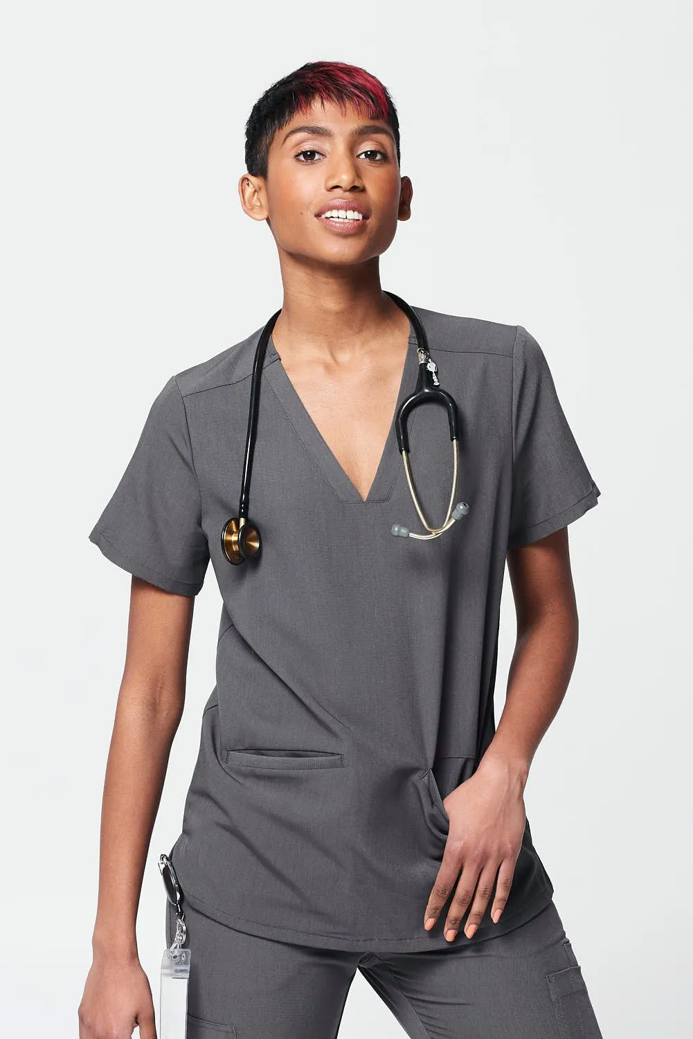 Women's 3-Pocket Scrub Top