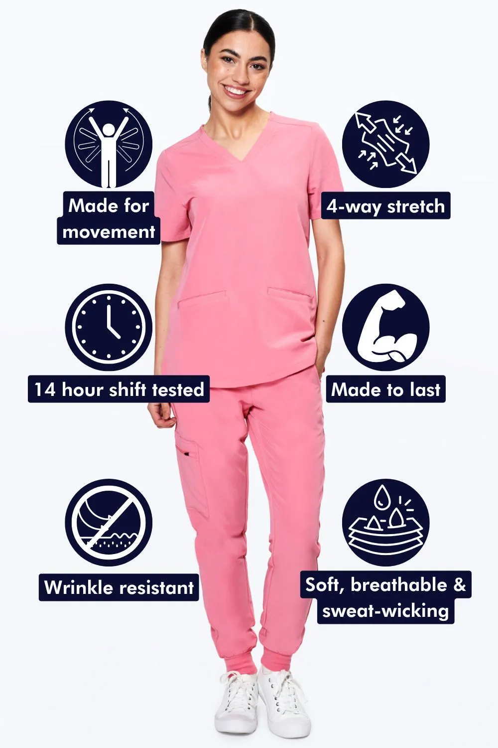 Women's 3-Pocket Scrub Top