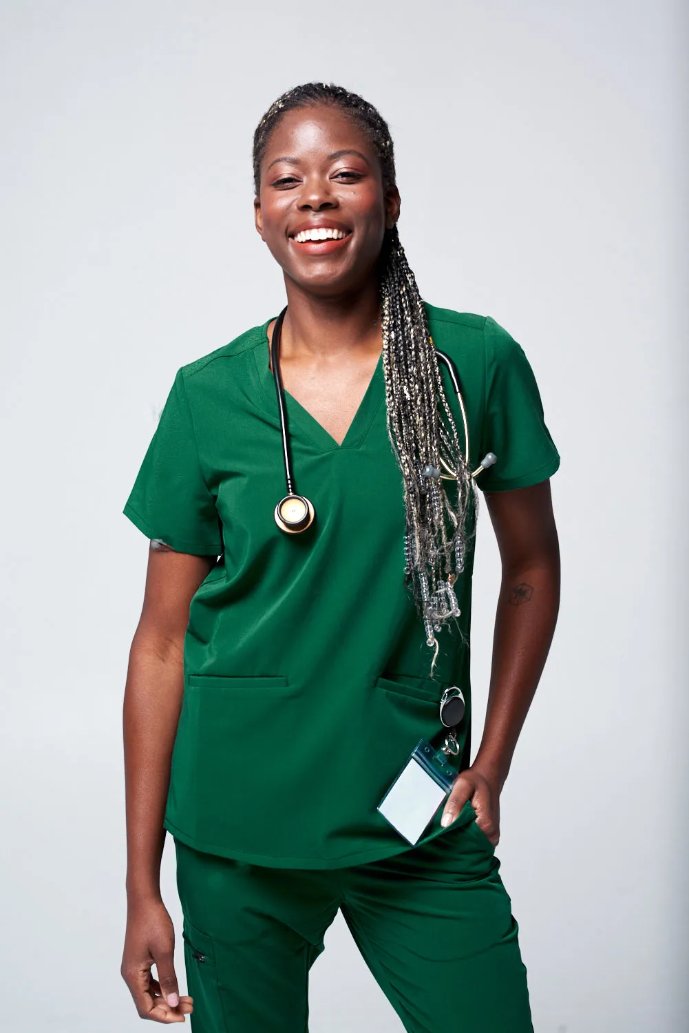 Women's 3-Pocket Scrub Top