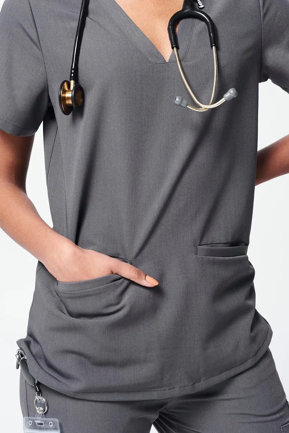Women's 3-Pocket Scrub Top