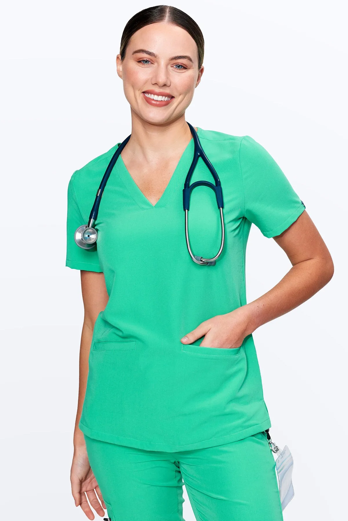 Women's 3-Pocket Scrub Top