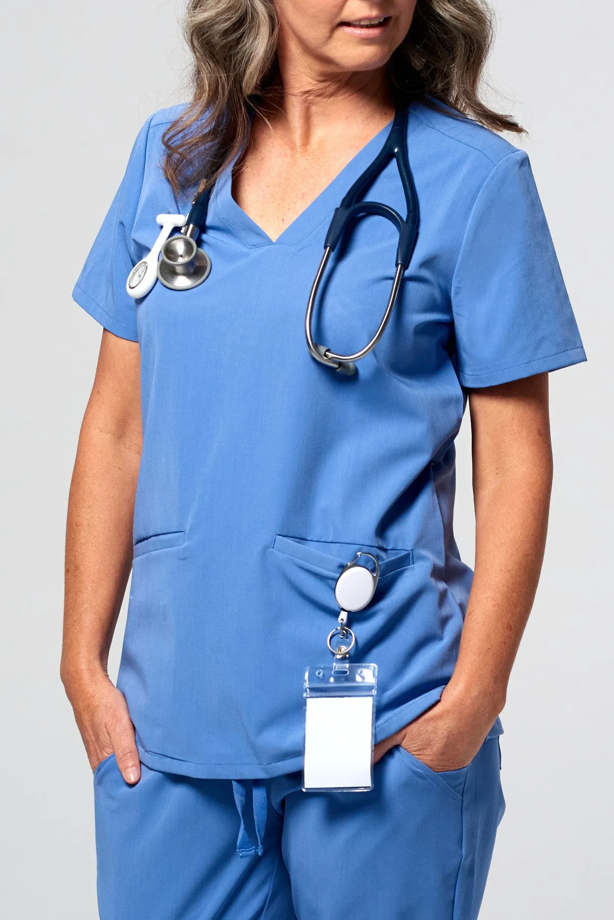 Women's 3-Pocket Scrub Top