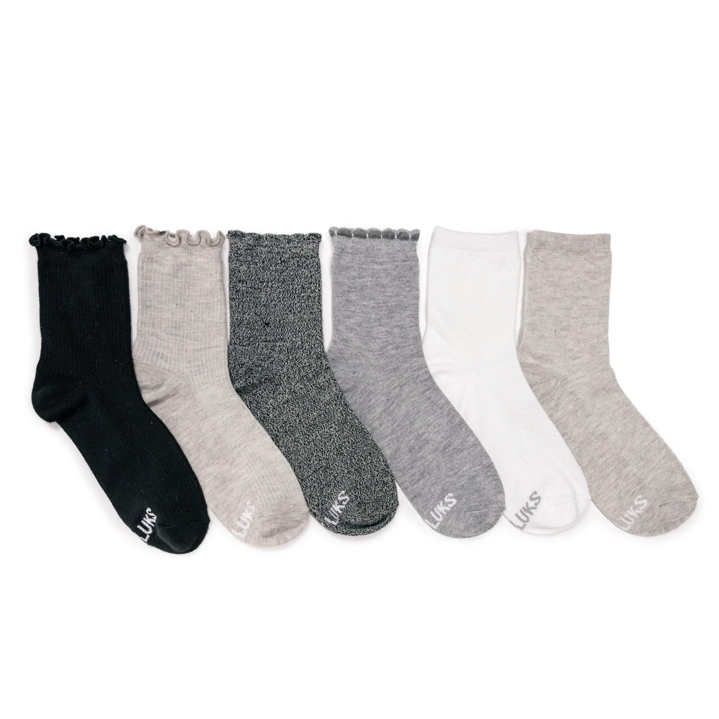 Women's 6 Pack Whisper Soft Crew Socks