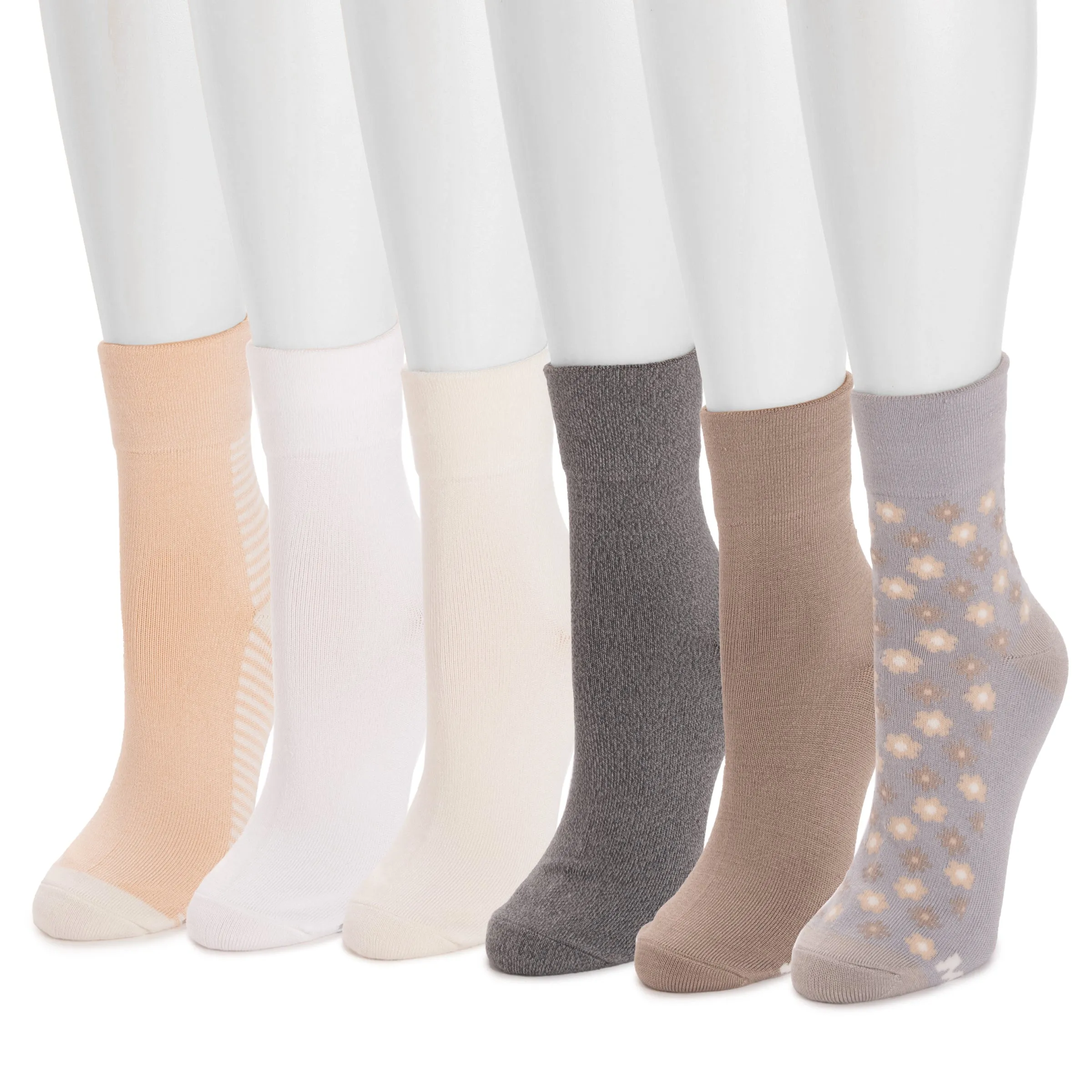 Women's 6 Pack Whisper Soft Crew Socks