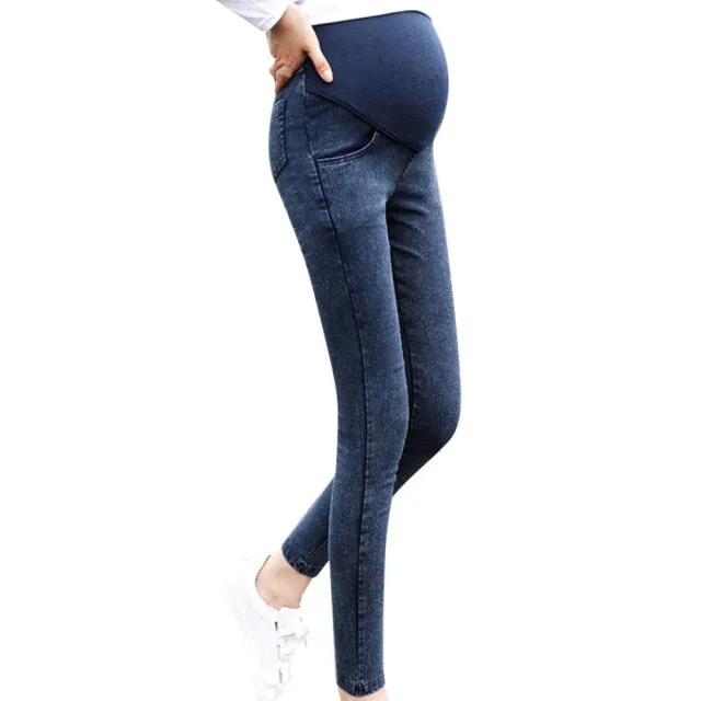 Women's Adjustable Skinny Leg Maternity Jeans