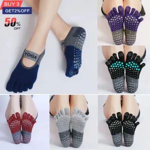 Women's Anti-Slip Yoga Socks – Breathable, Elastic Silicone Socks for Gym, Pilates, Ballet, and Dance
