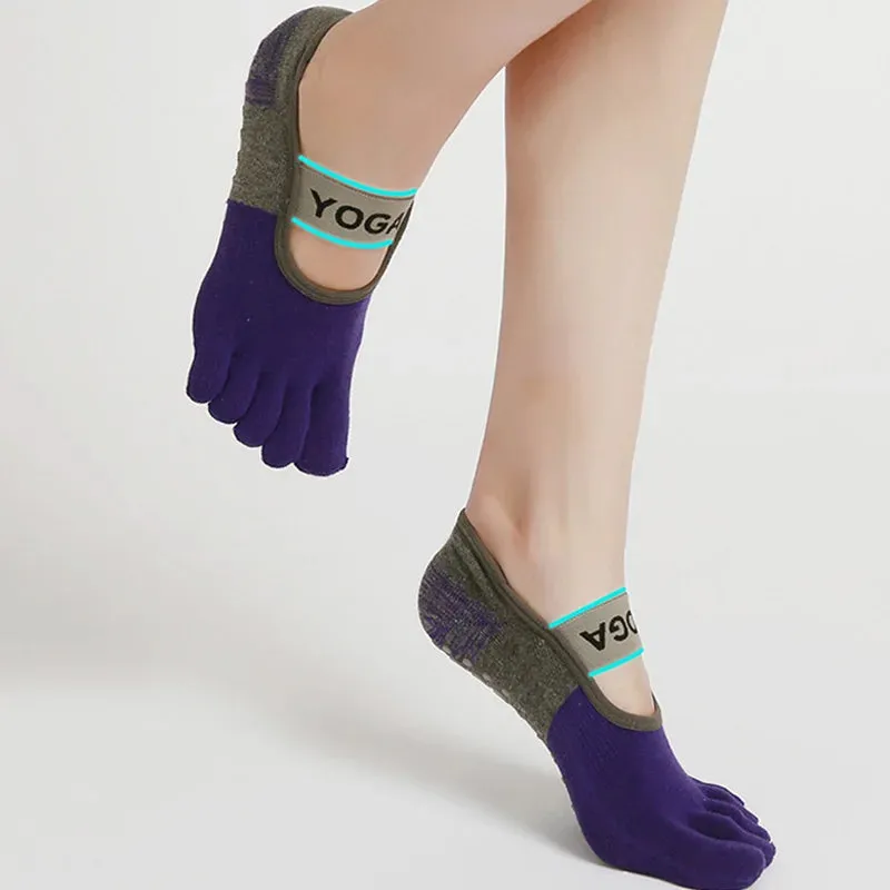 Women's Anti-Slip Yoga Socks – Breathable, Elastic Silicone Socks for Gym, Pilates, Ballet, and Dance