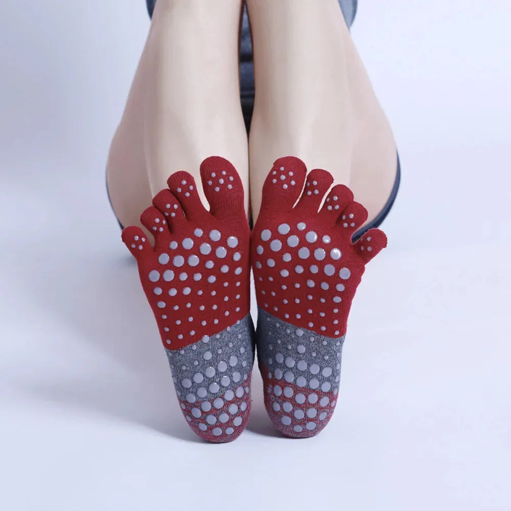 Women's Anti-Slip Yoga Socks – Breathable, Elastic Silicone Socks for Gym, Pilates, Ballet, and Dance