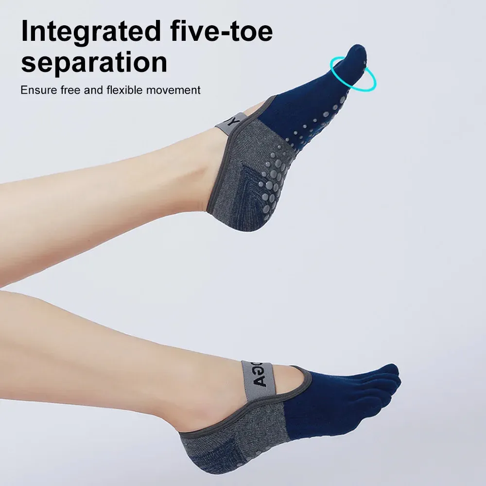 Women's Anti-Slip Yoga Socks – Breathable, Elastic Silicone Socks for Gym, Pilates, Ballet, and Dance