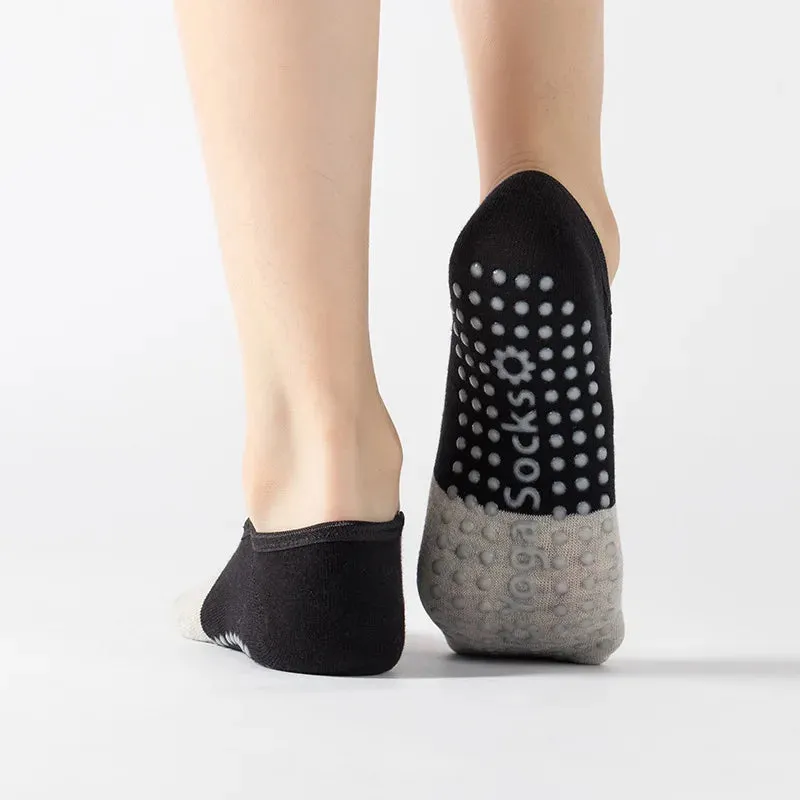 Women's Anti-Slip Yoga Socks - Cute Backless Bandage Pilates Socks for Ladies, Ballet Dance Fitness Slipper Cotton Sports Socks