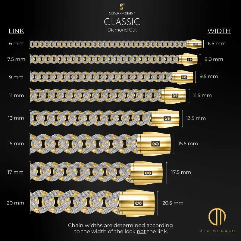Women's Bracelet - Monaco Chain CLASSIC Diamond Cut