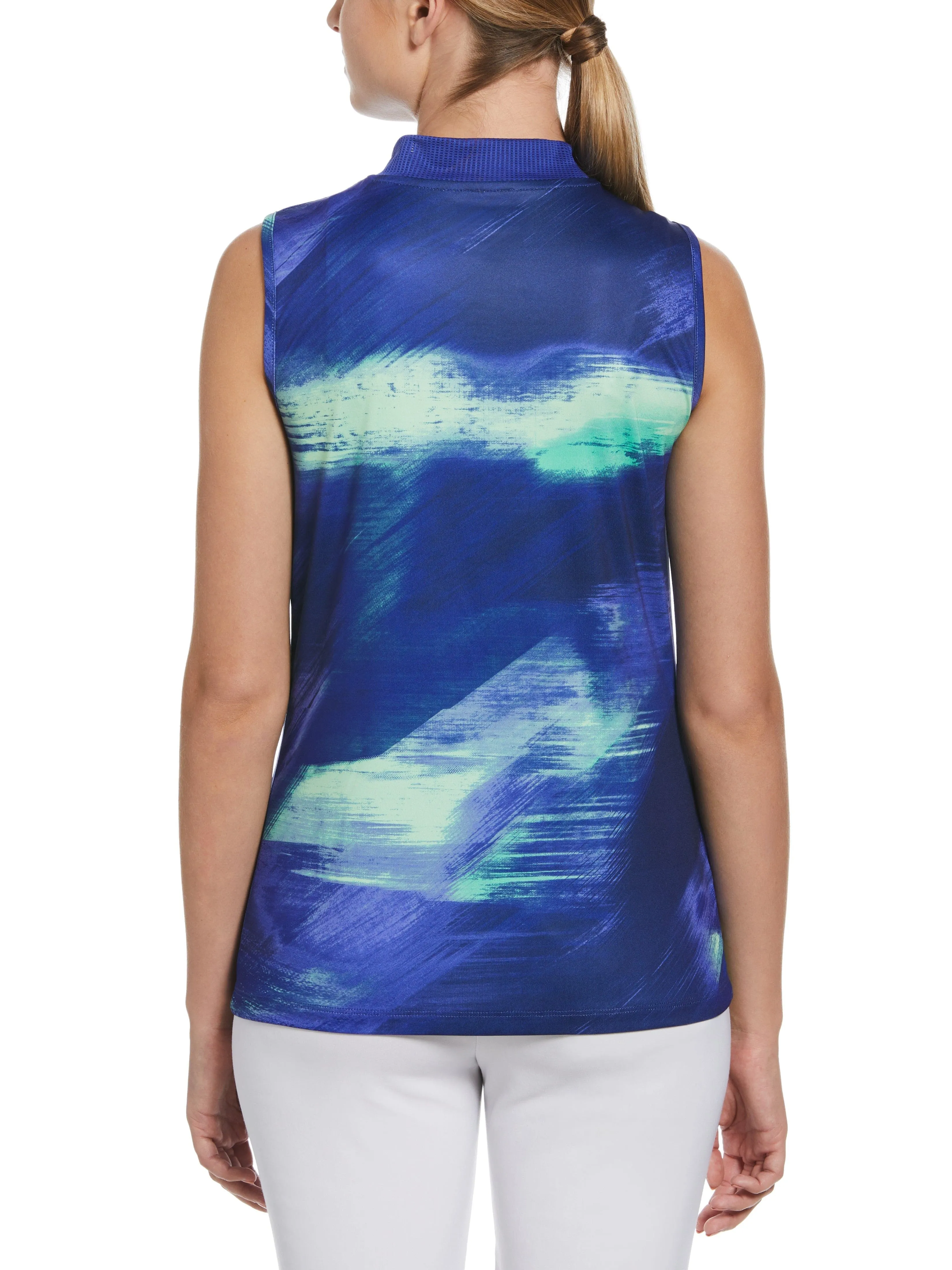 Women's Brushed Abstract Print Golf Shirt