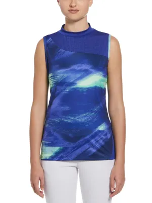 Women's Brushed Abstract Print Golf Shirt