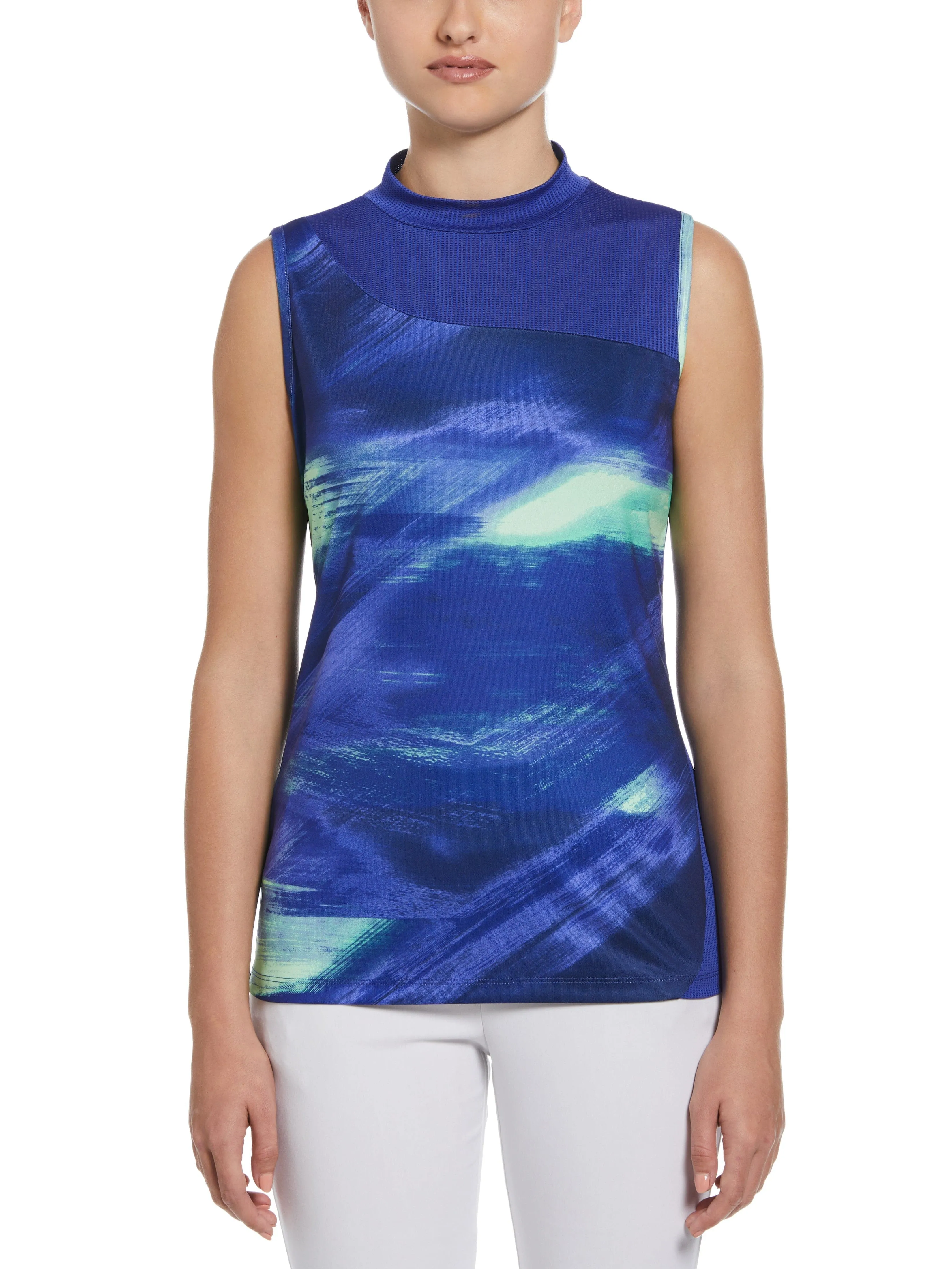 Women's Brushed Abstract Print Golf Shirt