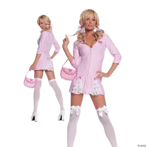 Women's candy striper costume-sm