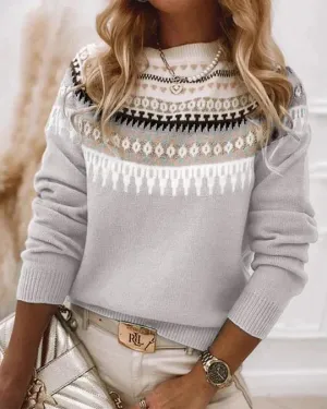 Women's Capucine long-sleeve printed sweater