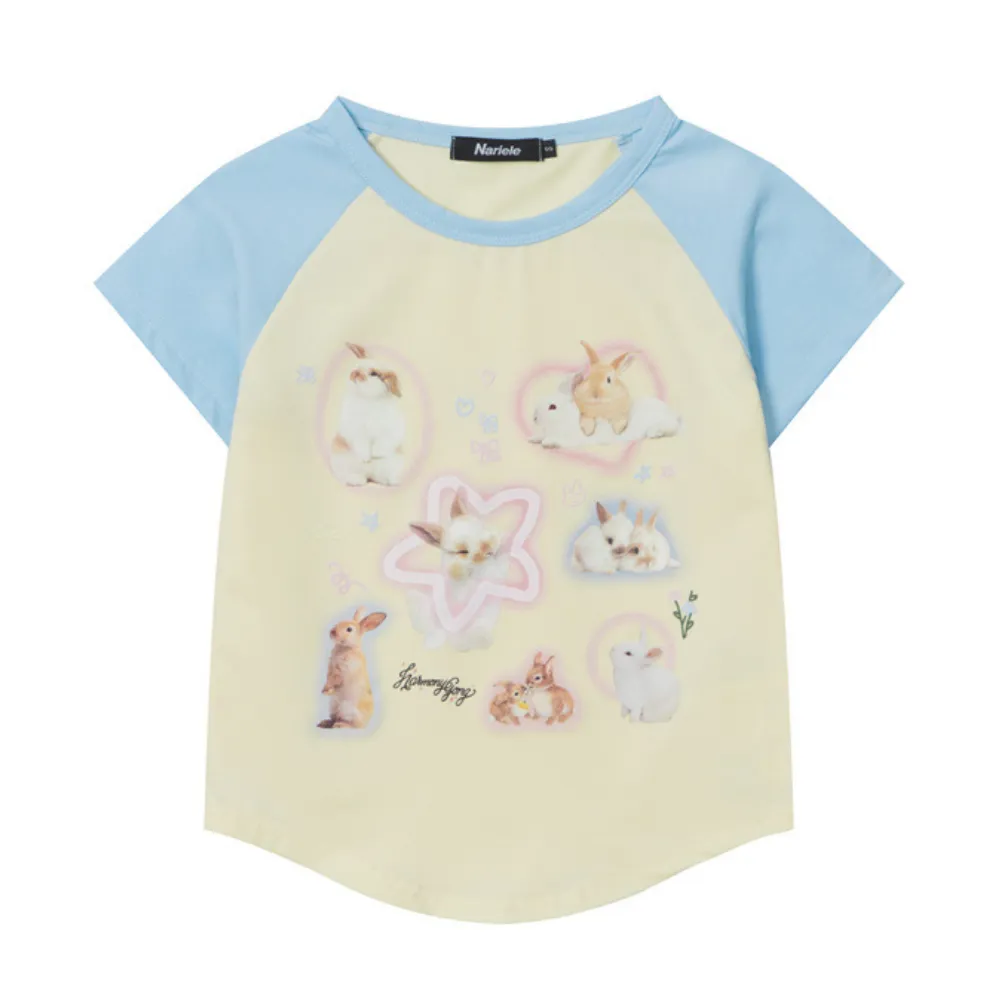 Women's Color Block Bunny T-shirt