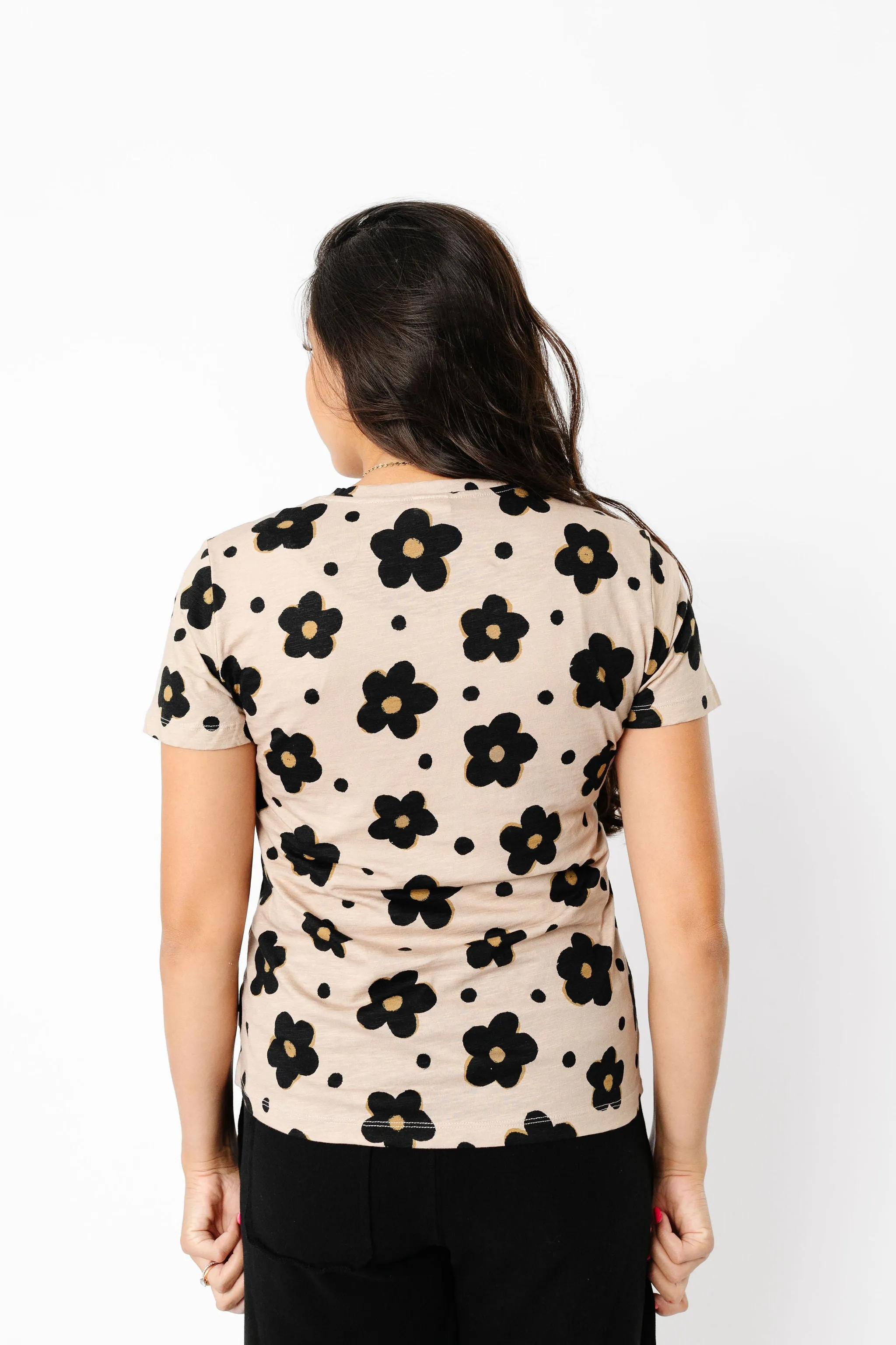 Women's Cotton Tee - Gemma In Tan