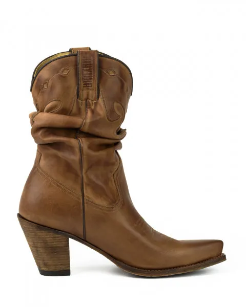 Women's Cowboy Country Western Boots Handmade Brown Leather 1952