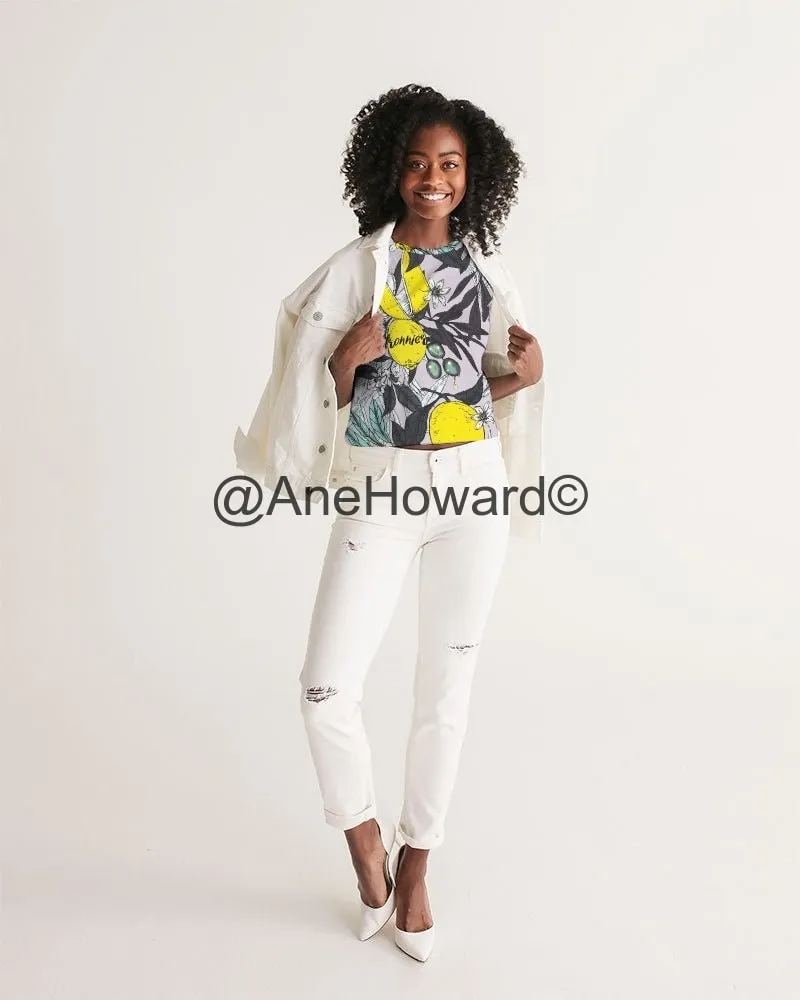 Women's Cropped Tank Lemon Tree