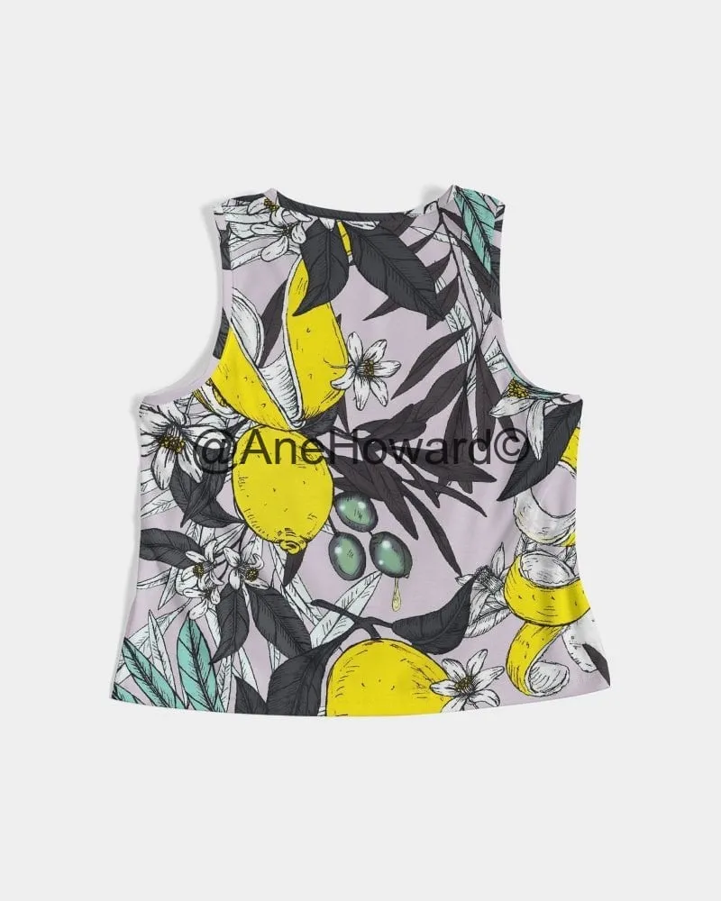 Women's Cropped Tank Lemon Tree