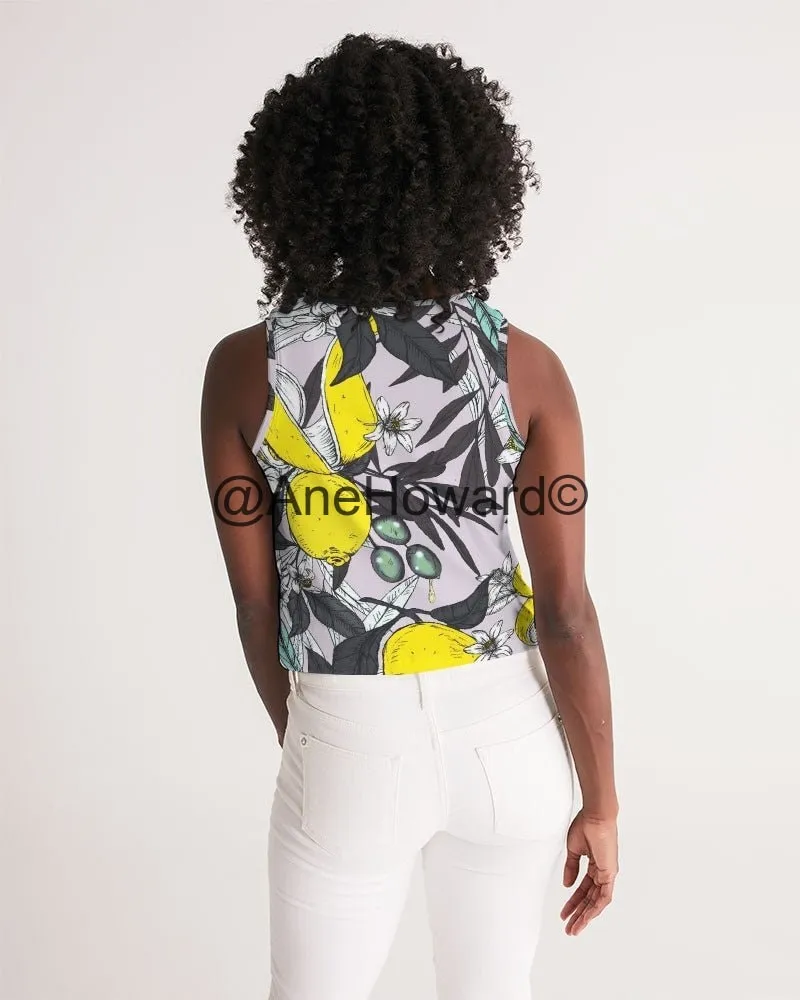 Women's Cropped Tank Lemon Tree