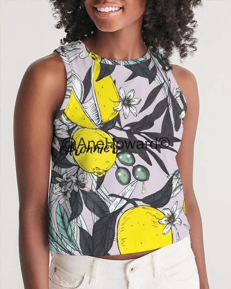 Women's Cropped Tank Lemon Tree