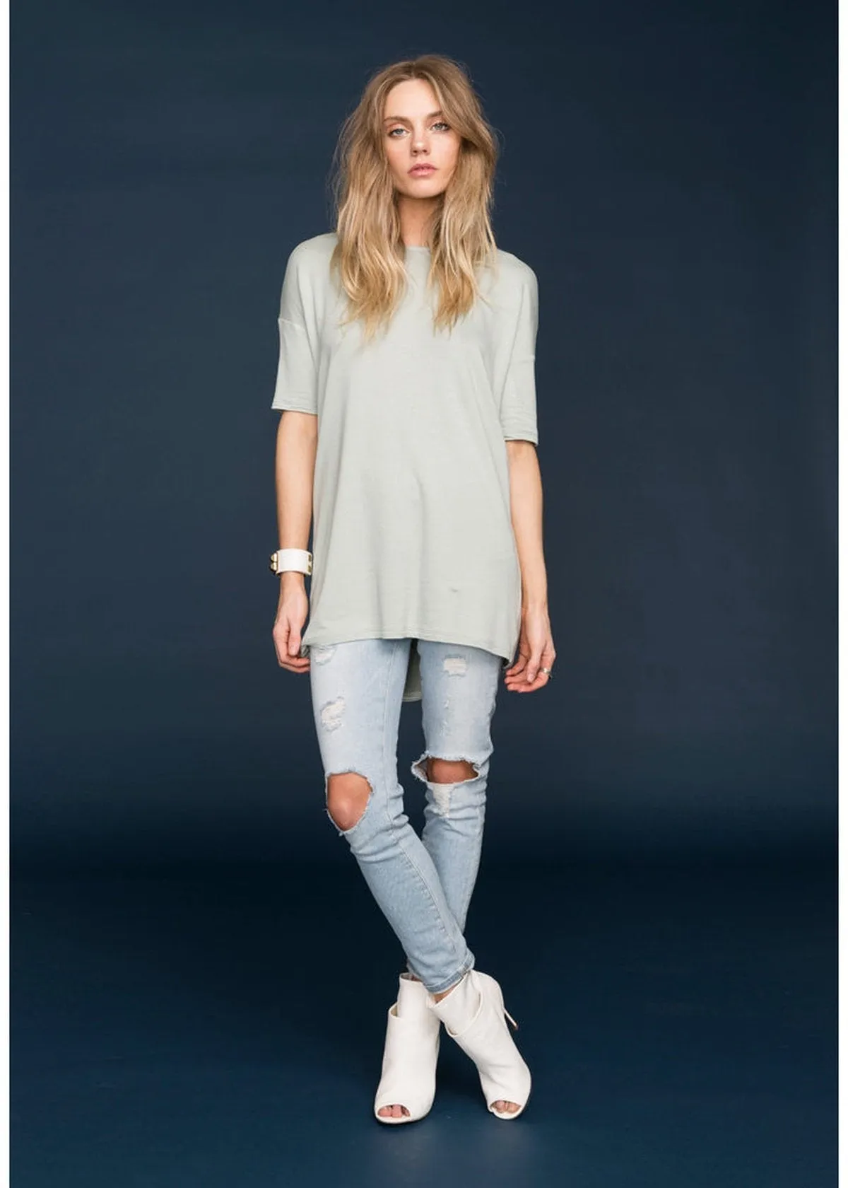 Women's Cut Out Drape Back Tunic