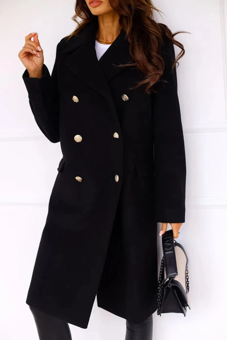 Women's Double Plaid Textured Winter Coat