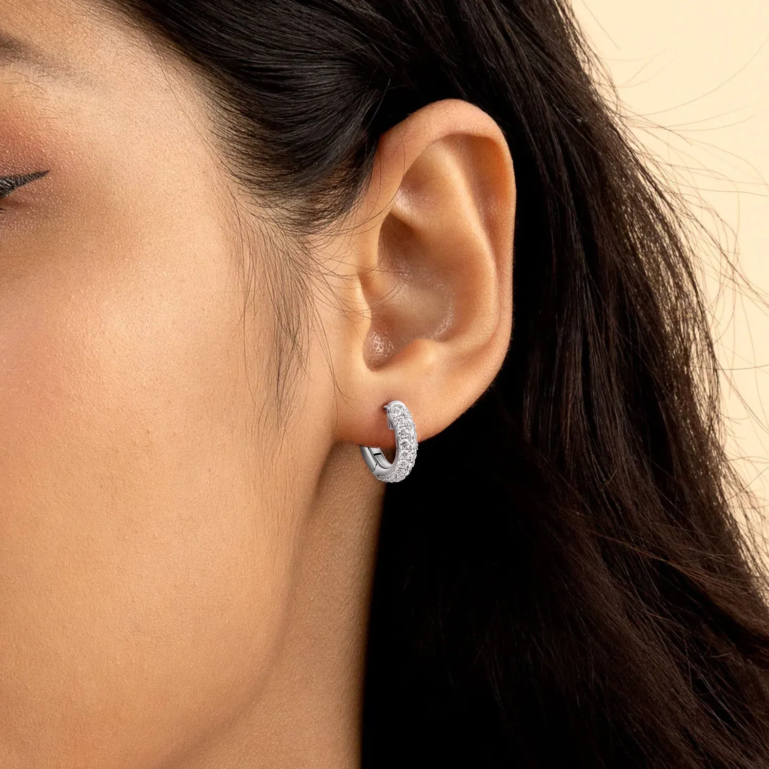 Women's Double Row Hoop Earring