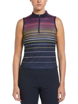 Women's Energy Stripe Half Zip Crop Golf Shirt