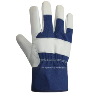 Women's Fleece Lined Cowhide/Cotton Gloves - 3036