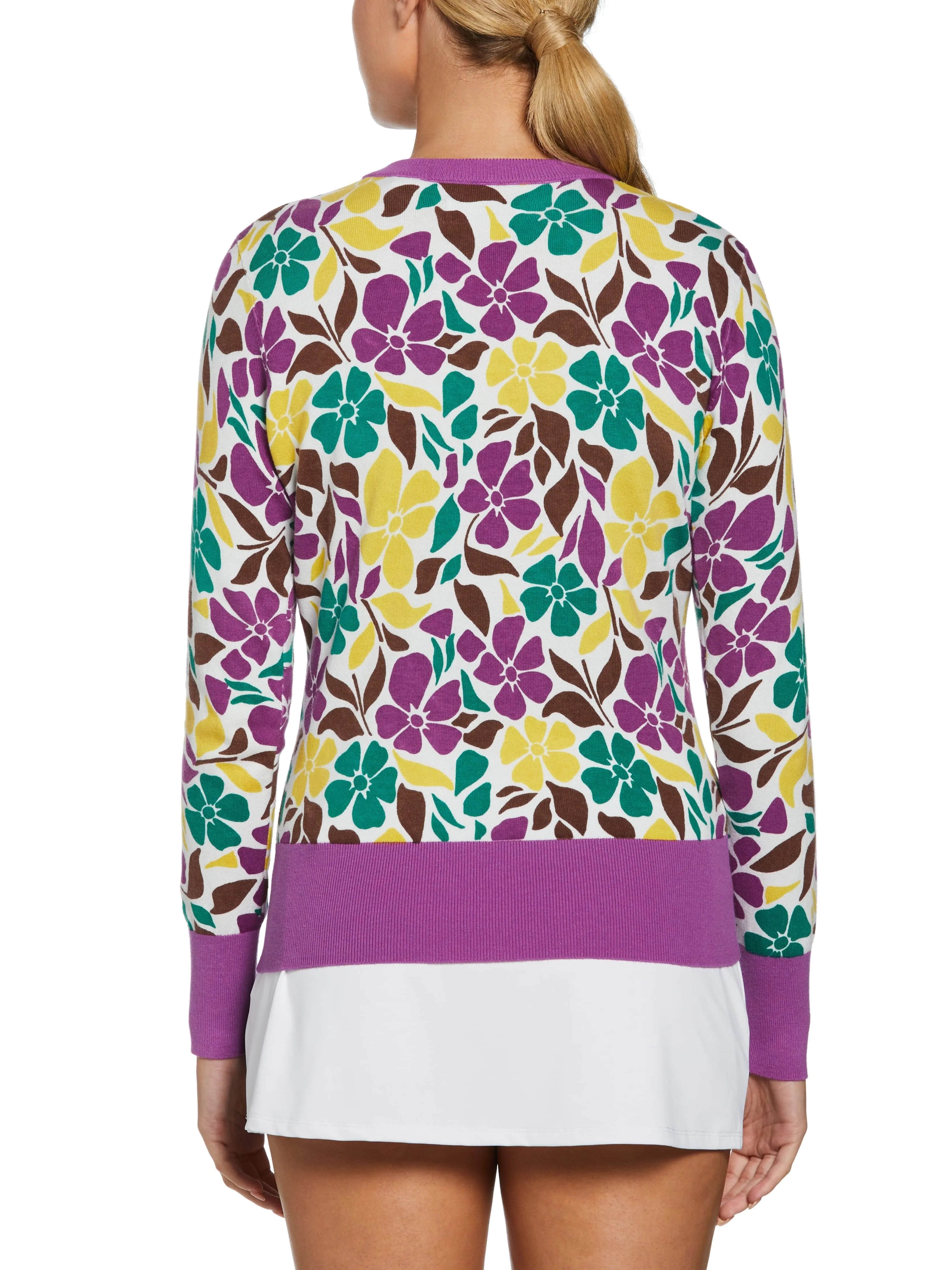 Women's Floral Print Pullover Sweater