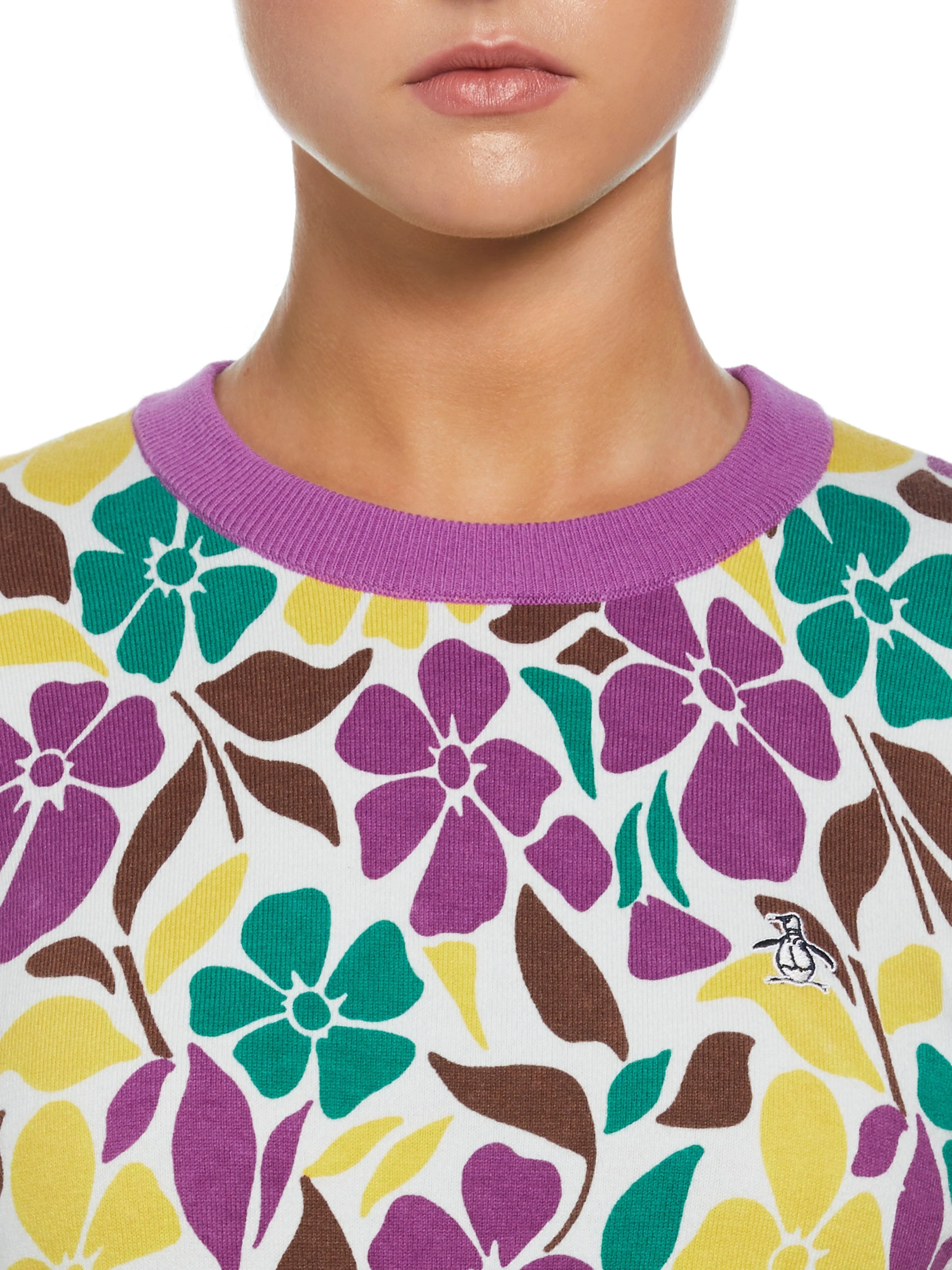 Women's Floral Print Pullover Sweater