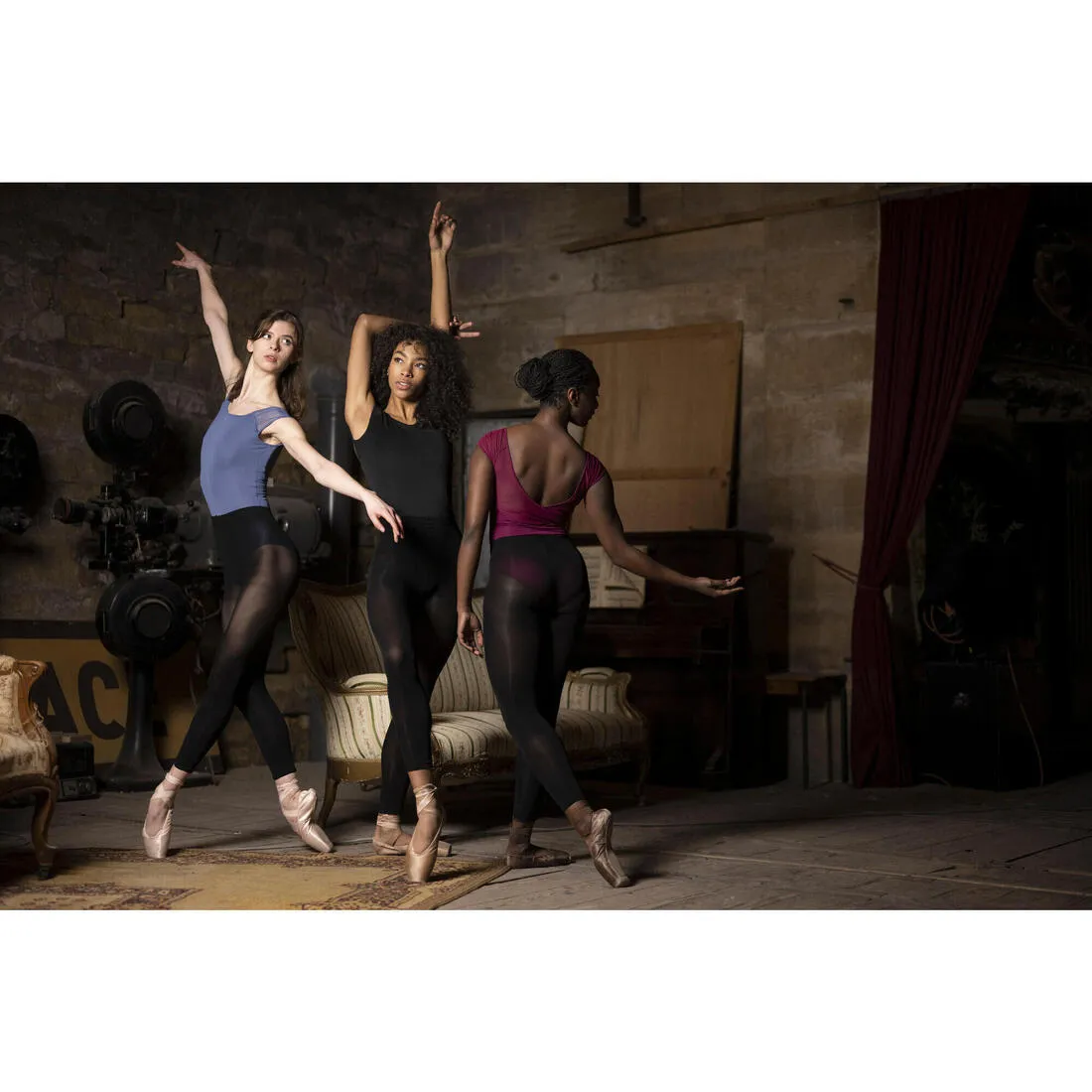 Women's Footless Ballet Tights - Black