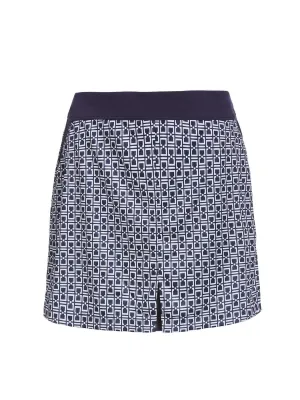 Womens Geo Print Skort with Front Slit