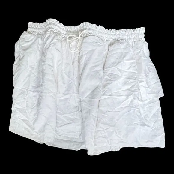 Women's High-Rise Ruffle Mini Skirt - Stoney Clover Lane x Target White Size 2X