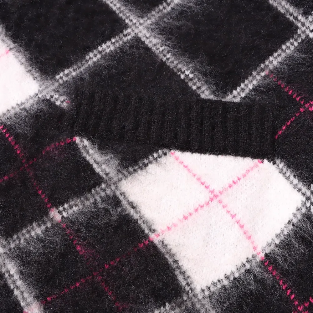Women's Japanese Contrast Knitted Cardigan