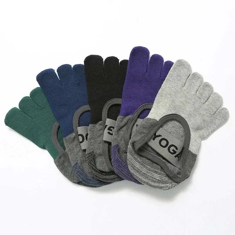 Women's Non-Slip Yoga Socks – Breathable, Five-Toed Cotton Socks for Pilates