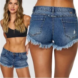 Women’s O'Neill Bowie Denim Jean Distressed Shorts Women's Size 27 NWT