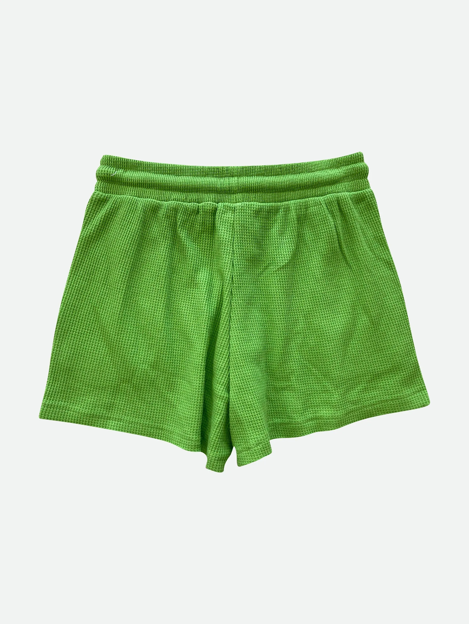 Women's Palm Waffle Shorts (Wasabi)
