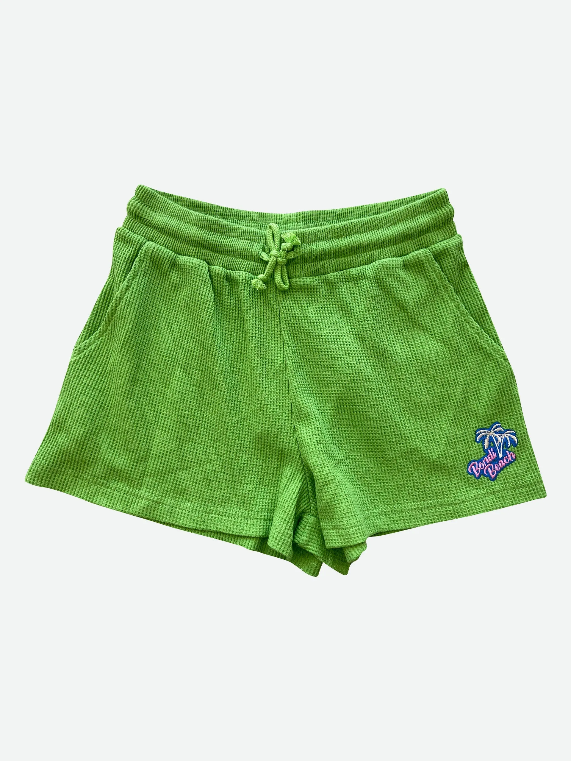 Women's Palm Waffle Shorts (Wasabi)