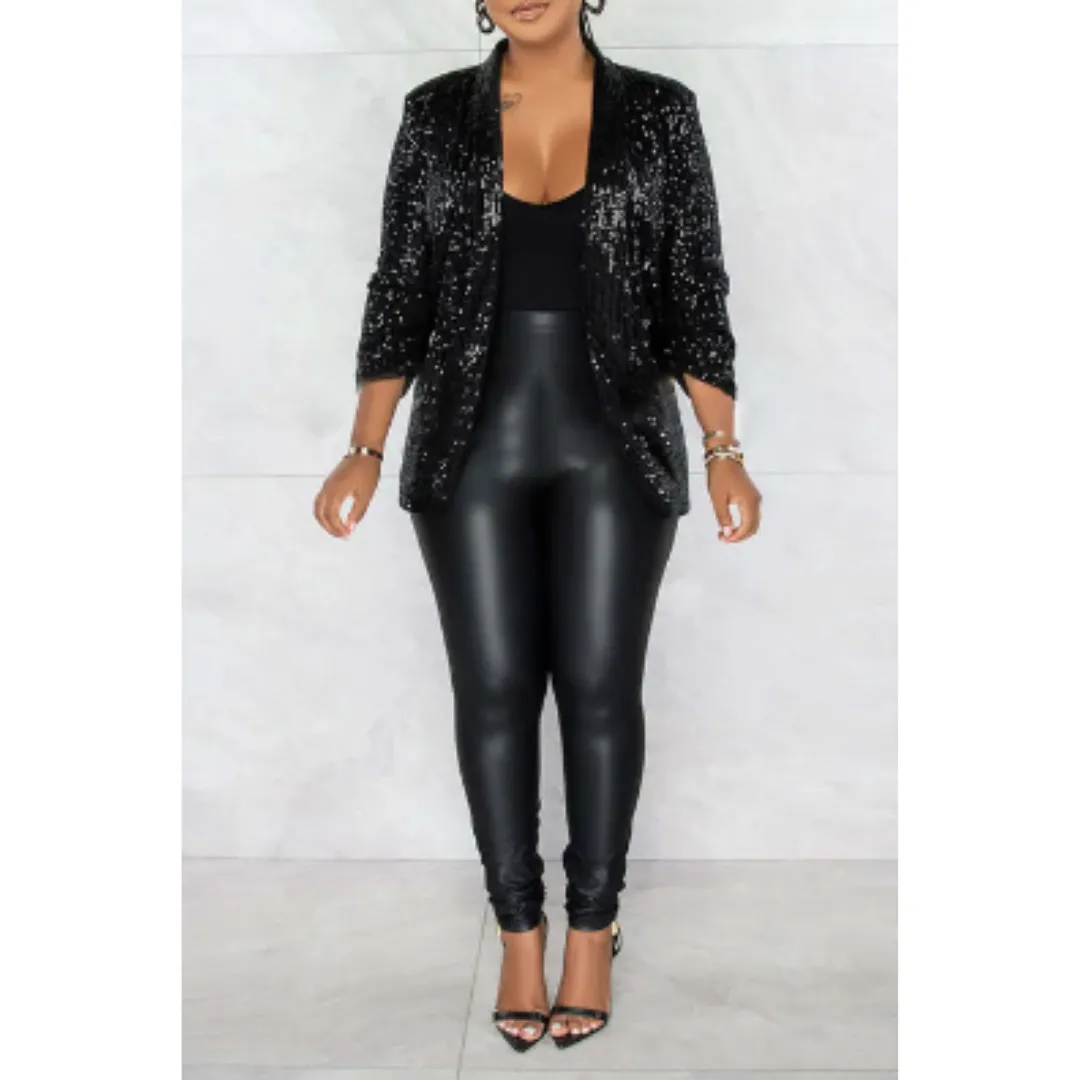 Women's Party Sequin Blazer | Long