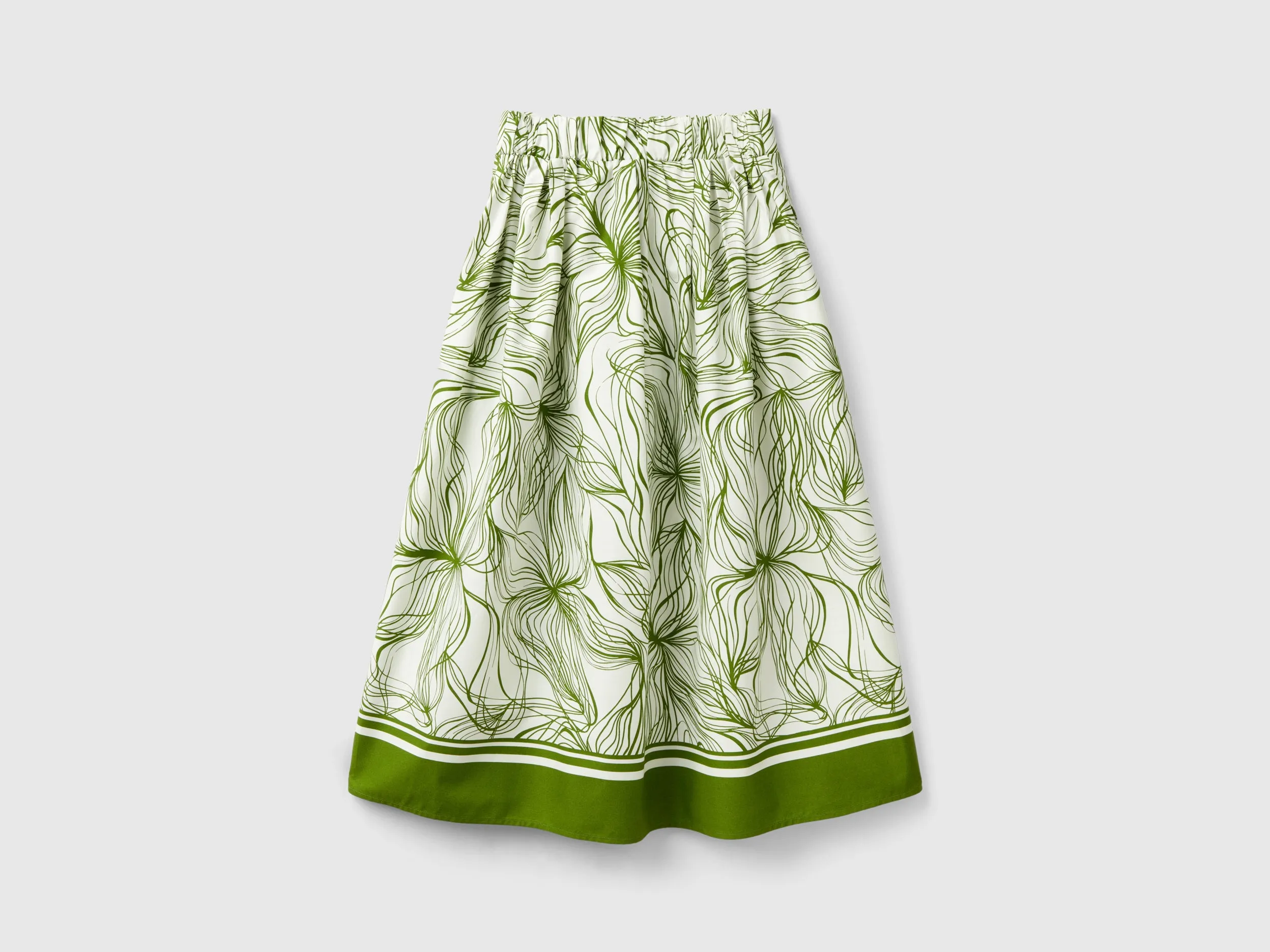 WoMen's Printed Midi Skirt