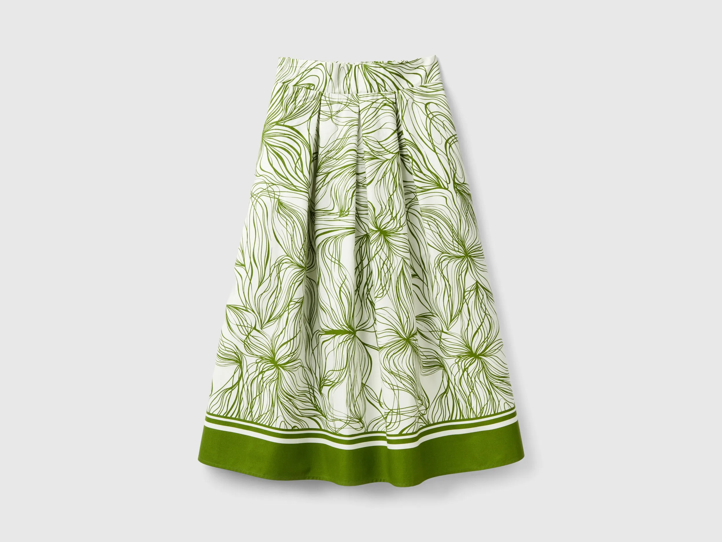 WoMen's Printed Midi Skirt
