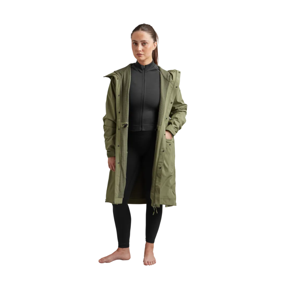 Women's Pursuit Waterproof Lightweight Changing Robe Jacket - Olive Green