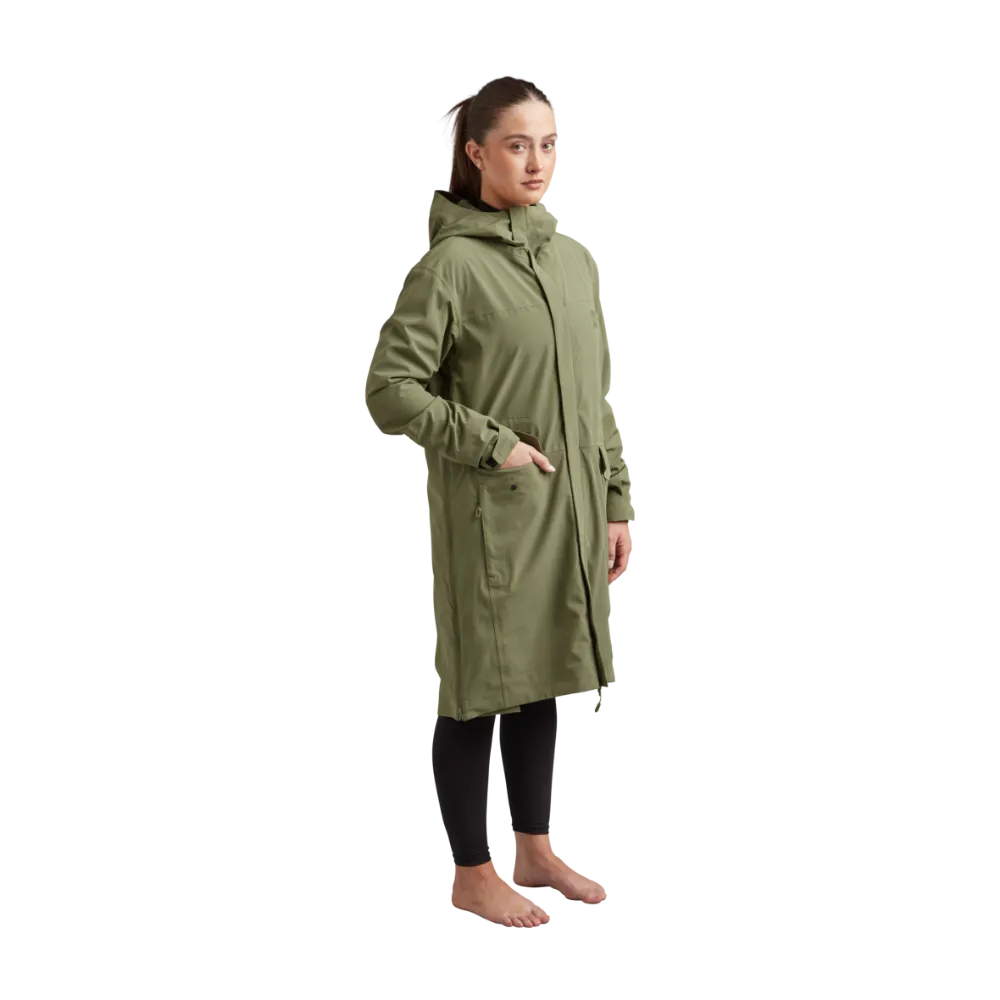 Women's Pursuit Waterproof Lightweight Changing Robe Jacket - Olive Green