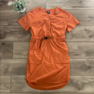 Women's REI Orange Short Sleeve Dress Size Medium